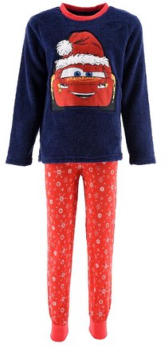 Disney Cars Pyjama - Kerst - Fleece/Katoen - Navy - Maat 98