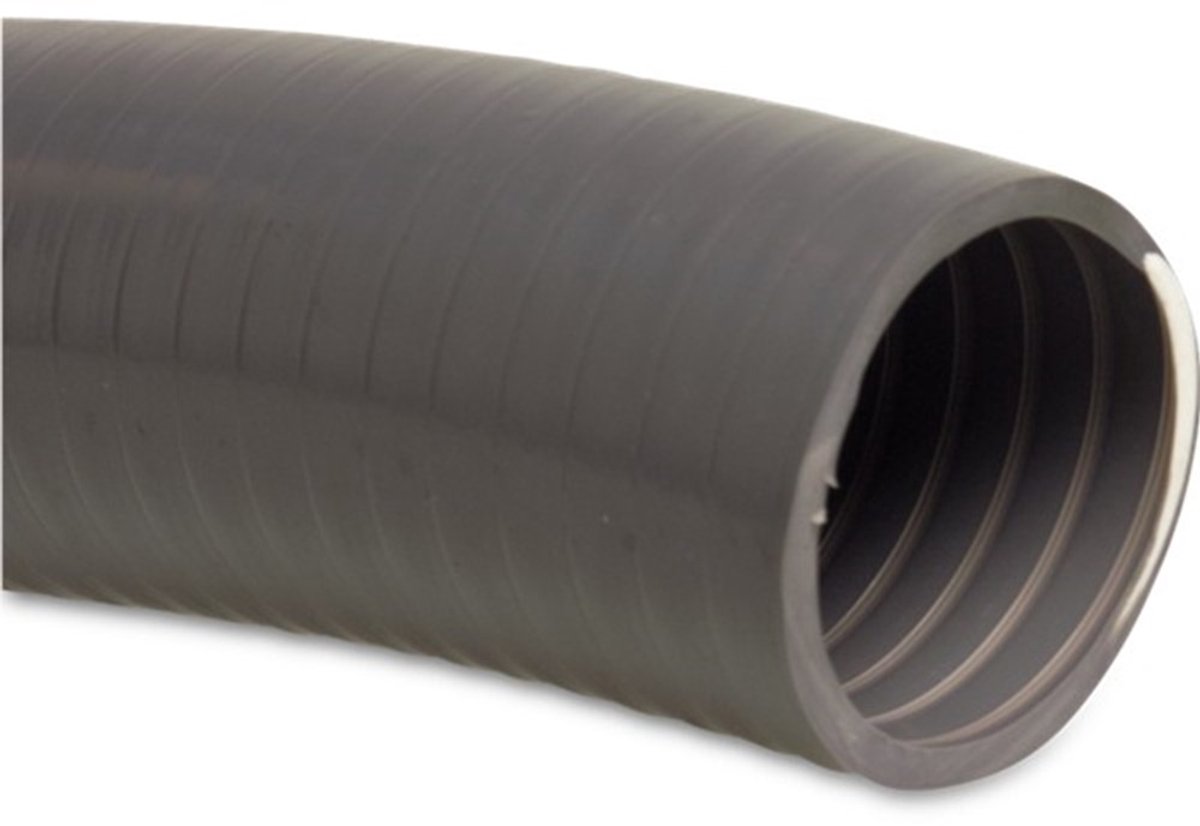 Profec zwembadslang PVC 34 mm x 40 mm – type Poolflex – 5 bar – grijs – per meter (aaneengesloten geleverd)