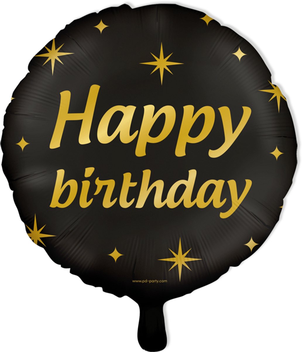 BTH Folieballon Pensioen Zwart Goud Verjaardag Versiering Helium Feestartikelen 2921887677