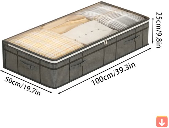 Stellar Stoffen opbergdoos - Opvouwbare stoffen opbergdoos - Voor onder het bed