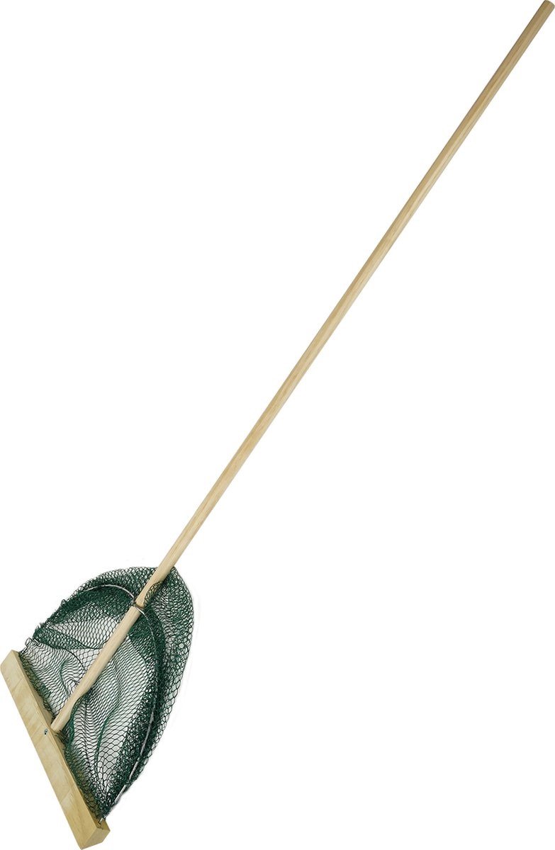 Eurocatch Garnalennet L - 30 cm Breed - Houten Steel 107cm - Slootnet - Visnet - Schepnet