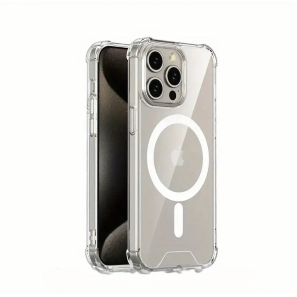 Telefoonhoesje Geschikt voor Iphone 15 Pro Max Transparant - Shock proof case doorzichtig