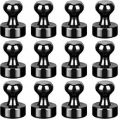 Magneten - Super sterke magneten - Brute Strength - Neodymium magneet sterk - Magneten koelkast - Whiteboard magneten - Mini magneetjes - Platte magneet - Koelkastmagneten - Magneten whiteboard - Koelkast magneten - 12 stuks - zwart