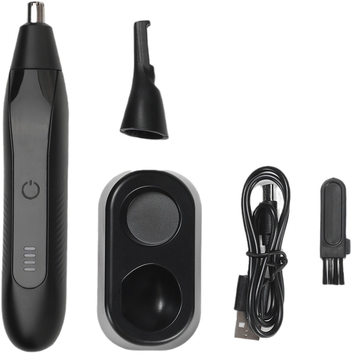 Neus- en oortrimmer voor mannen en vrouwen, multifunctionele beautyset voor mannen, wenkbrauw- en oortrimmer, afneembare kop voor het wassen met water, snel opladen via USB-C