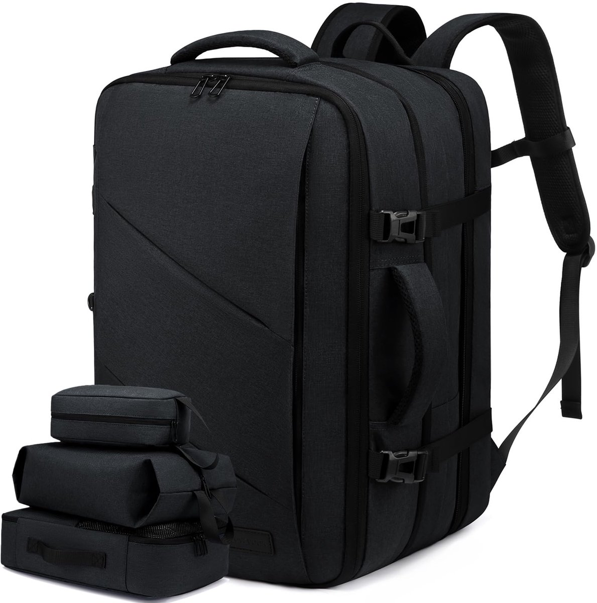 Ibenzoa® Handbagagerugzak met Grote Capaciteit en Anti-diefstal Functie voor Vliegtuigreizen, 30-40 Liter
