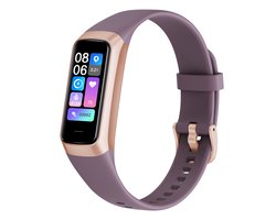 Evy24 Activity Tracker Amoled – Stappenteller – Bloedruk – Hartslagmeter – Slaapmonitor – Saturatiemeter – Sporthorloge – Smartwatch – Activity Tracker – Donkerpaars