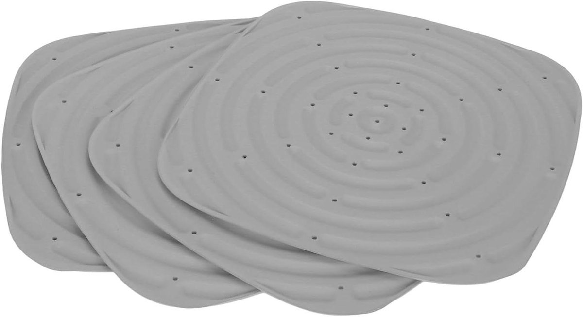 Allecto Plus - Nestonderlegger 4 stuks voor kippennesten, waterdicht en zacht (grijs) - Bescherming en comfort voor nestkasten met zoekwoorden "kippennest" en "waterdicht".
