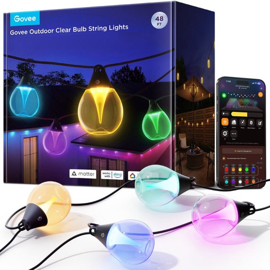 Foto: Govee outdoor clear bulb string lights