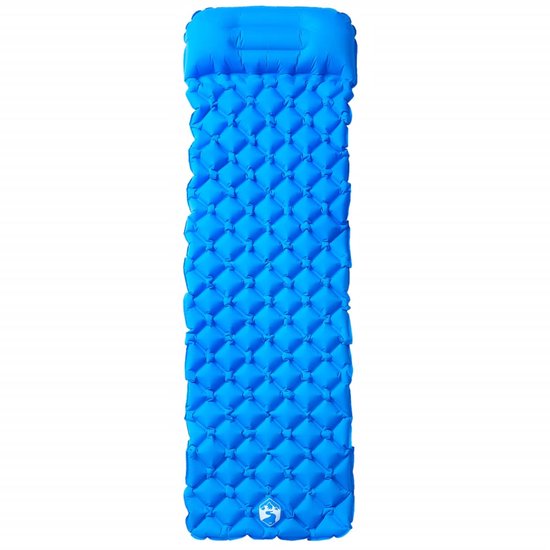 vidaXL - Kampeermatras - met - kussen - opblaasbaar - 1-persoons - blauw van Vidaxl — afbeelding 2