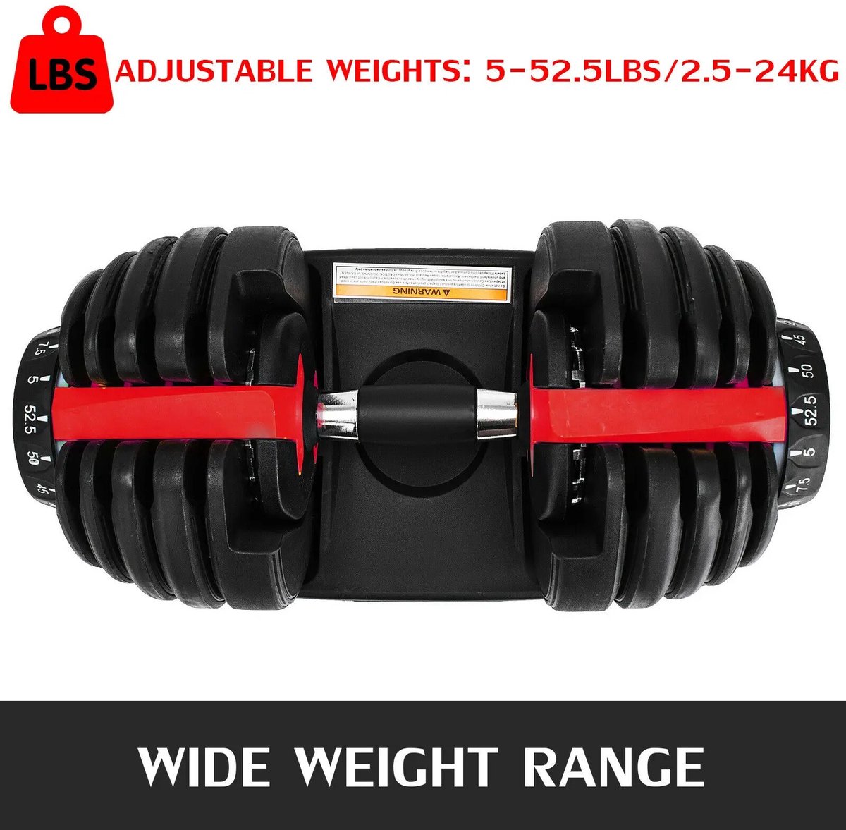 Verstelbare Halters Set - Verstelbare Dumbbels - Dumbbells 2.5KG-24KG - Fitness Halters - Krachttraining Thuis - Dumbell - Dumbellset - Verstelbare Gewichten - Halterset Unisex - Compacte Halterbank - Halter Met Standaard - Home Gym – foto 3