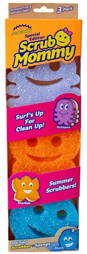 Couleurs de Scrub Mommy | éponge trois couleurs (3 pièces) | Édition d'été
