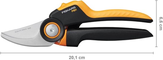 Bypass Pruning Shears M X-Series PowerGear P921 with Rotating Handle for Young Branches and Twigs Non-Stick Coated Stainless Steel Blades Length: 20 cm Black/Orange 1057173 van Merkloos	 — afbeelding 2
