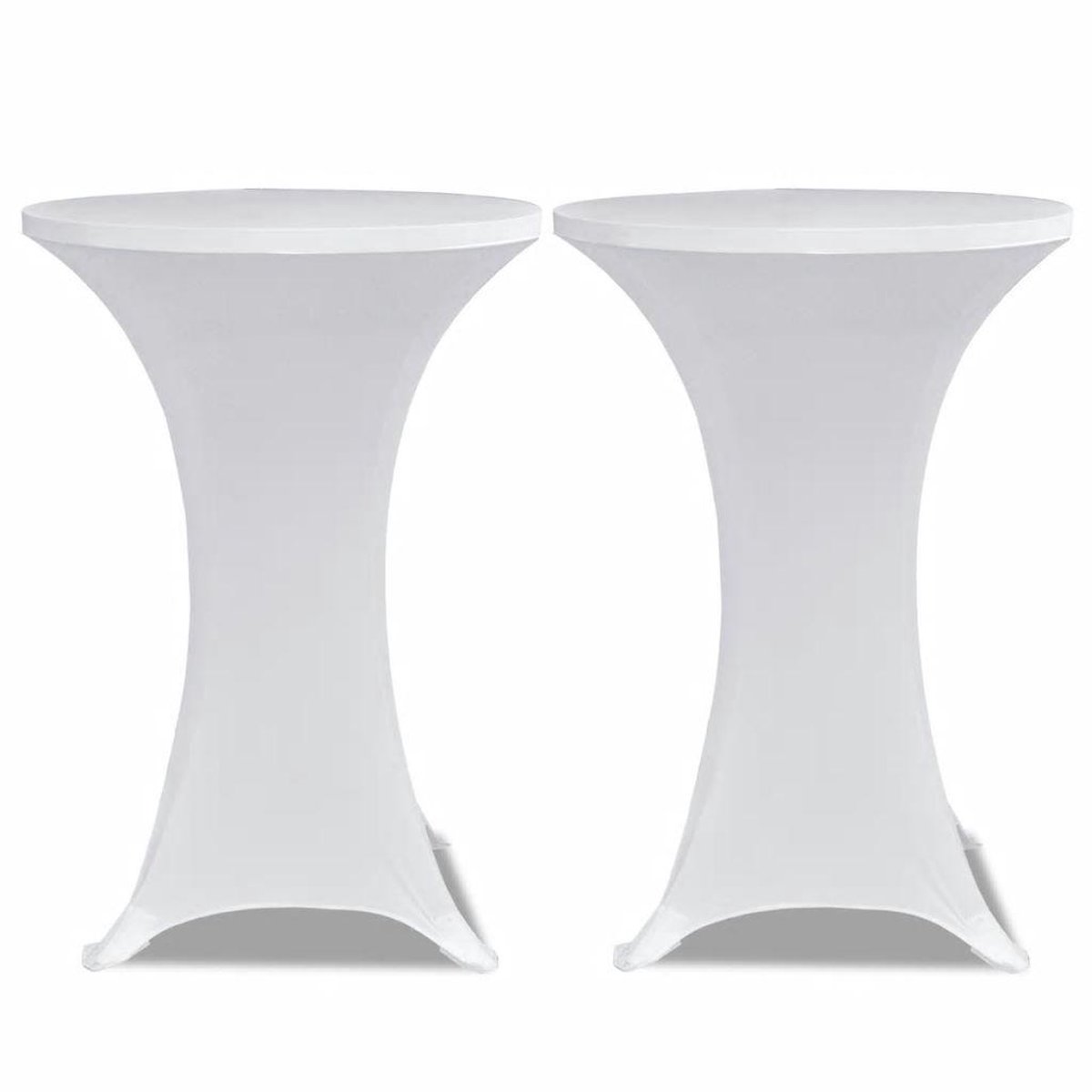 vidaXL Statafelhoes - Stretch - Ø70cm - Wit - (2 - stuks)