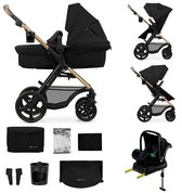 Kinderkraft MOOV 2 - Kinderwagen - 4-in-1 - Met Autostoeltje MINK PRO i-Size - Zwart