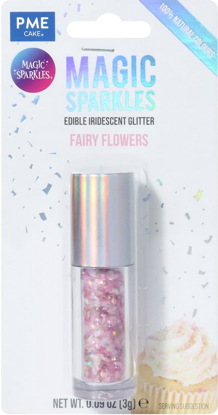 PME Magic Sparkles eetbare iriserende glitter, Fairy Flowers.