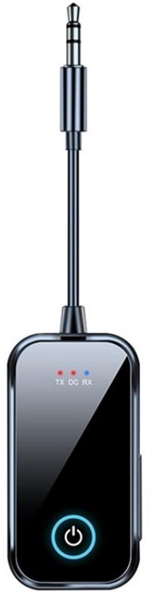 2-in-1 Bluetooth 5.4 Audio Transmitter en Receiver – Zender en ontvanger - Draadloze Adapter met 3.5mm Jack AUX - Voor Auto, TV en Speakers - zwart