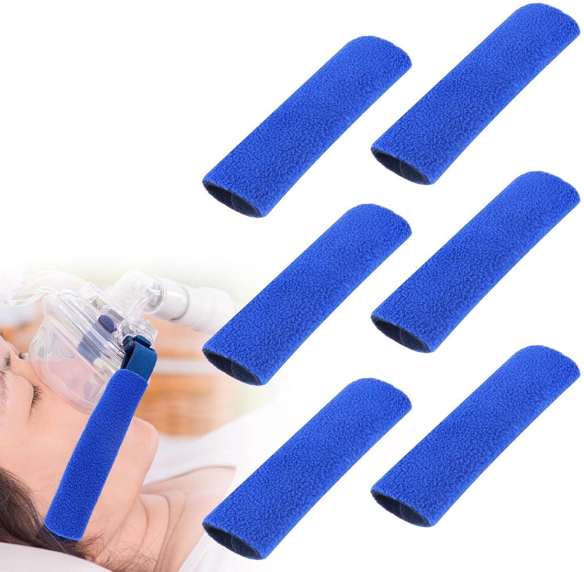 Allecto Plus - CPAP gezichtspads riemcomfort 6 stuks voor slaapapneu-maskers