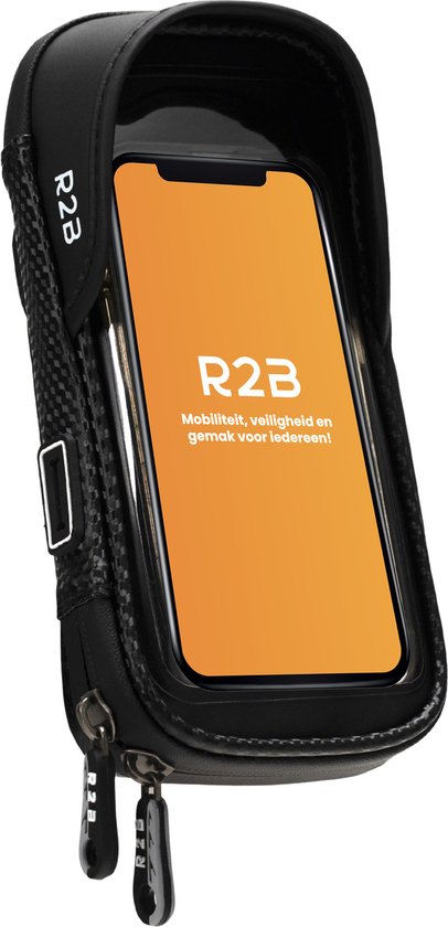 R2B Telefoonhouder Fiets Waterdicht - 360 Graden Rotatie - Ook voor Scooter en Motor - Gsm Houder Fiets - Fietshouder - Fiets Telefoonhouder - Smartphone Houder Fiets - Accessoires - Phone Holder Bike