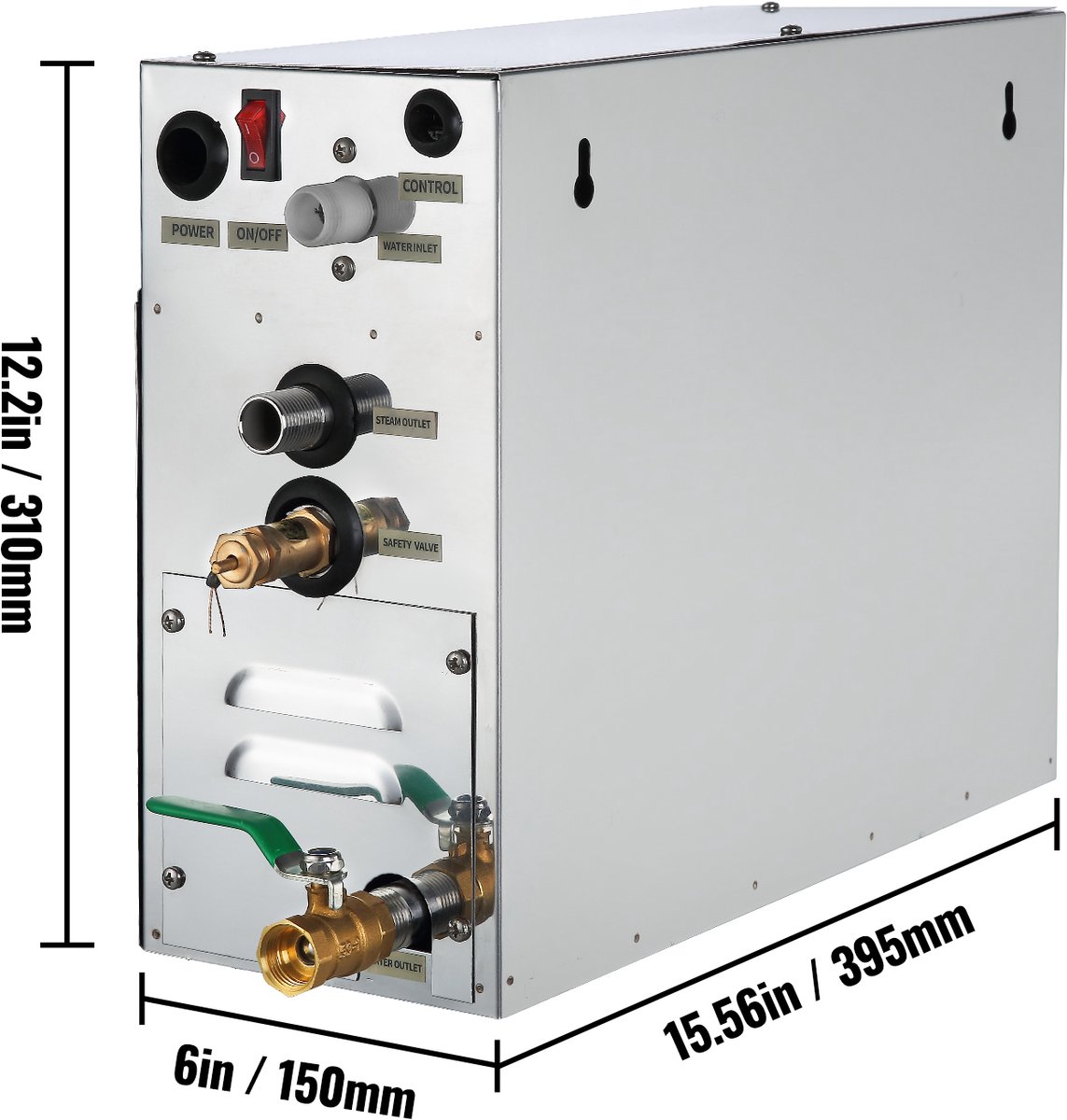 Nieuwe 6 kW Stoomgenerator – Voor Douche, Sauna, Bad en Thuis-Spa – Transformeer uw Badkamer tot een Ontspannende Oase – Geniet van een Luxe Spa-Ervaring Thuis — afbeelding 3