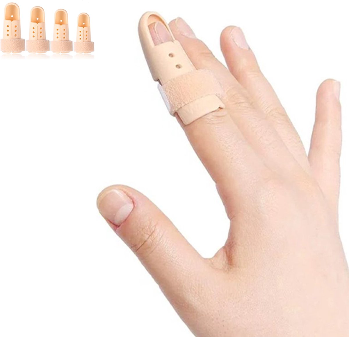 Goedkoopste Medical Brace Vingerspalk Set | 4 Spalken | voor Pink, Ringvinger, Middelvinger & Wijsvinger | Vingerbrace | Mallet Vinger | Buddy Loops