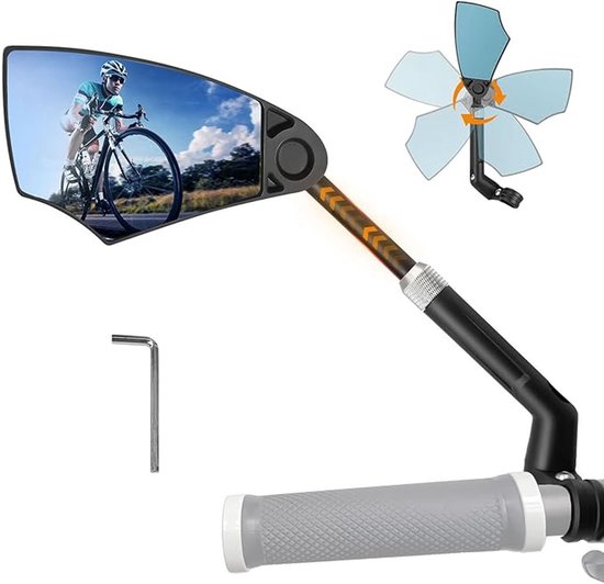 Rétroviseur Vélo Gauche Ergotec M-88LV Noir Réglable pas cher