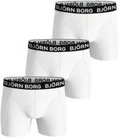 Bol.com Björn Borg - Heren Onderbroeken 3-Pack Boxers - Wit - Maat XL aanbieding