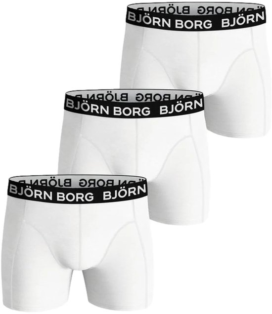 Björn Borg - Heren Onderbroeken 3-Pack Boxers - Wit - Maat XL