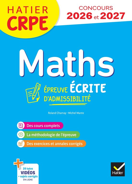Mathématiques - CRPE 2026-2027 - Epreuve écrite d'admissib ... - cover
