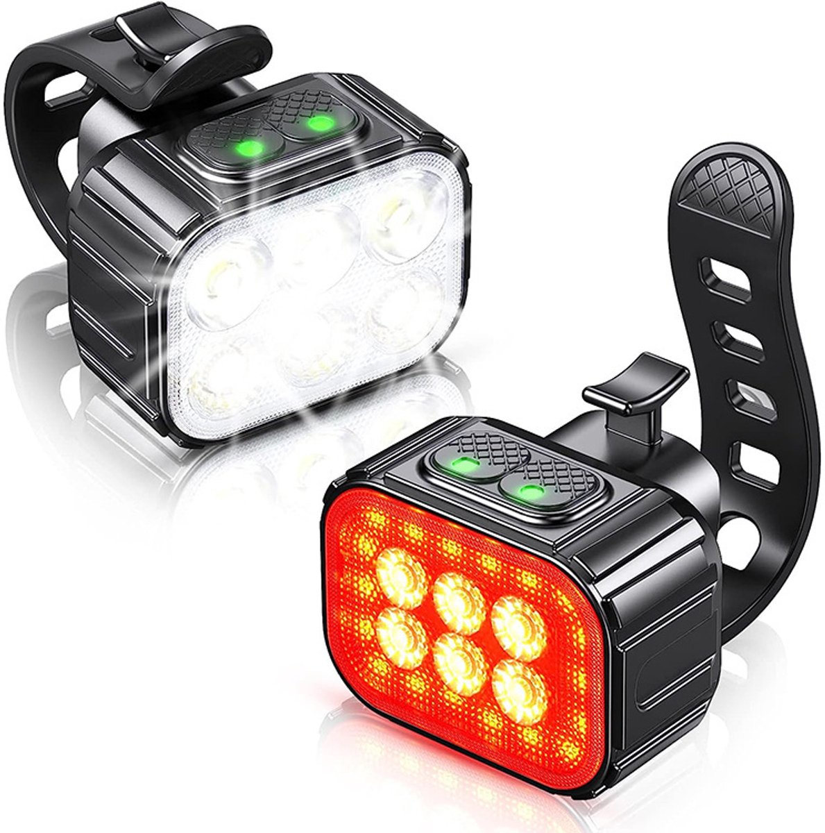 Fietsverlichting USB Oplaadbaar Koplamp en Achterlicht Set LED Verlichting