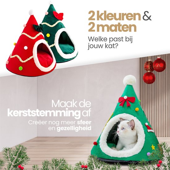 Katten Kerstboom Huis,Knuffeldierennest Knutselmateriaalset