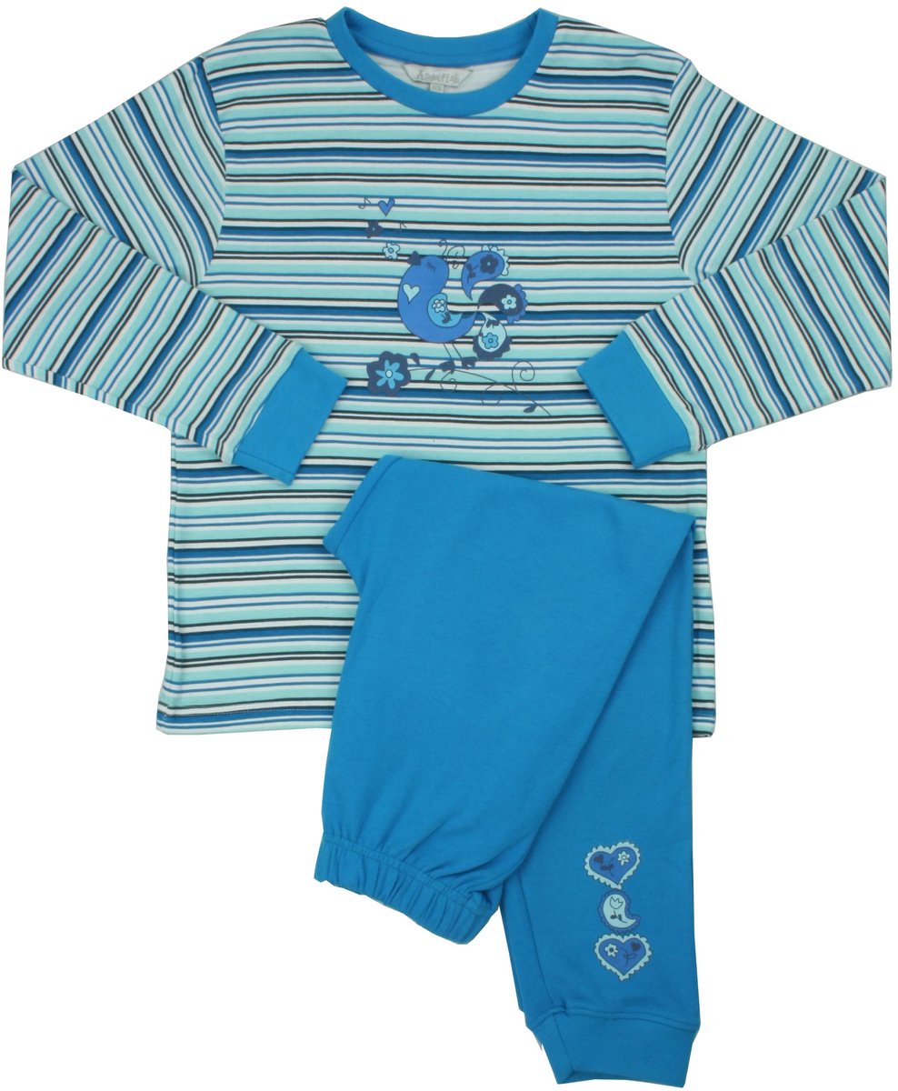 Angelfish Meisjes Pyjama - 100% Katoen - Blauw - Maat 98