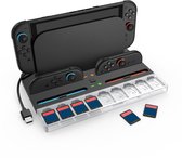 Charging Dock Station voor Nintendo Switch 2 van MMOBIEL – Oplaadstation voor 4 Joy-Con Controllers met 7 RGB Verlichtingsmodi, 9 Game Card Slots, LED Laadstatus Indicatoren – Compleet Laadstation