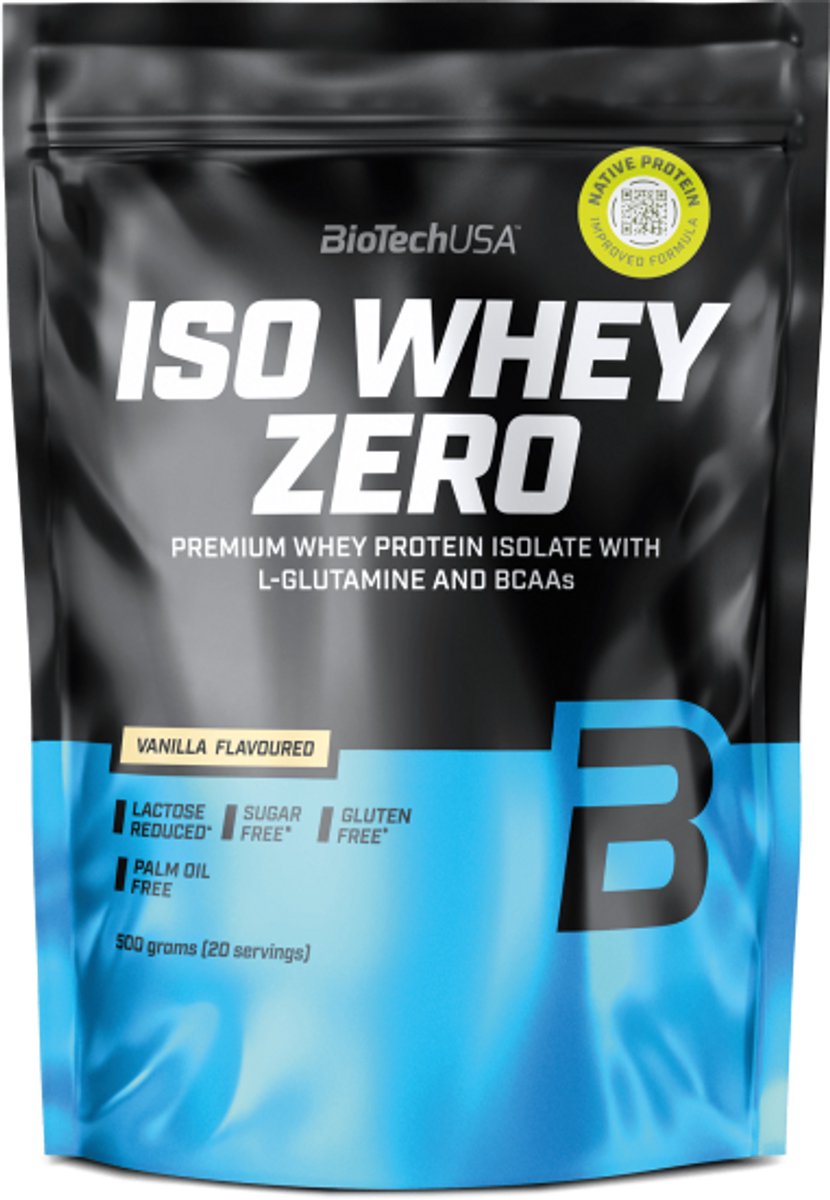 BiotechUSA isolaat eiwitpoeder - ISO WHEY zero (454 g) - smaak: Vanille