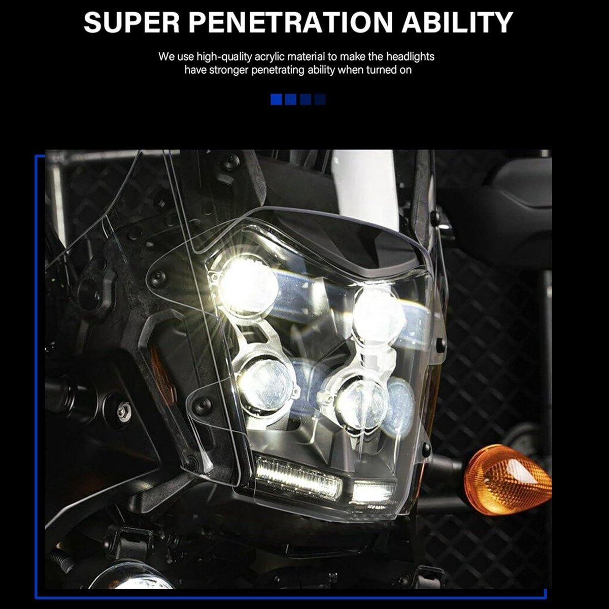 Allecto Plus - Motorfiets Koplamp Beschermhoes - Slagvast - Vervanging Tenere 700 - Transparant - Motorfiets Accessoire - Hoogwaardige Kwaliteit - 2019-2022 Model - Bescherming - Duurzaam - Eenvoudige Installatie.