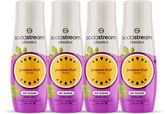 SodaStream Classics Passion fruit Zero siropen - Passievrucht smaak - Extra vitaminen en mineralen - Goed voor 36L bruisende drank - 4 stuks - 4x440ml