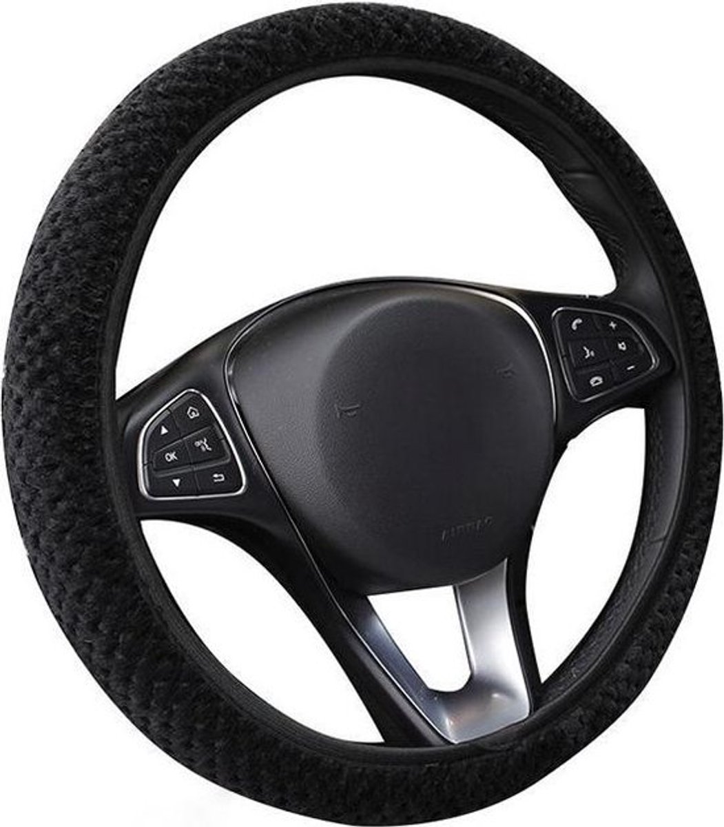 Stuurhoes Universele 37-39cm Roze Stuurhoes Zachte Warme Pluche Stuurhoes Voor Winter Auto Stuurwiel Interieur Onderdelen Autostuurhoes (Kleur : 5