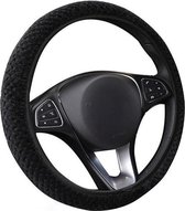 Geschikt Voor LKWLIKEI Auto Stuurhoes, Universeel 15 Inch, De Nieuwste Microvezel Lederen Ademende Technische Stof, Antislip, Comfortabel, Warm In De Winter En Koel In De Zomer Zwart