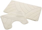 Ikado Badmat set klassiek crème 50 x 80 cm + 40 x 50 cm