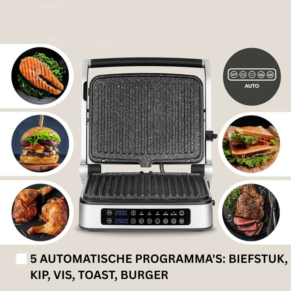 DailySupplies® Tosti Apparaat - Panini Grill - Contactgrill thumbnail 3