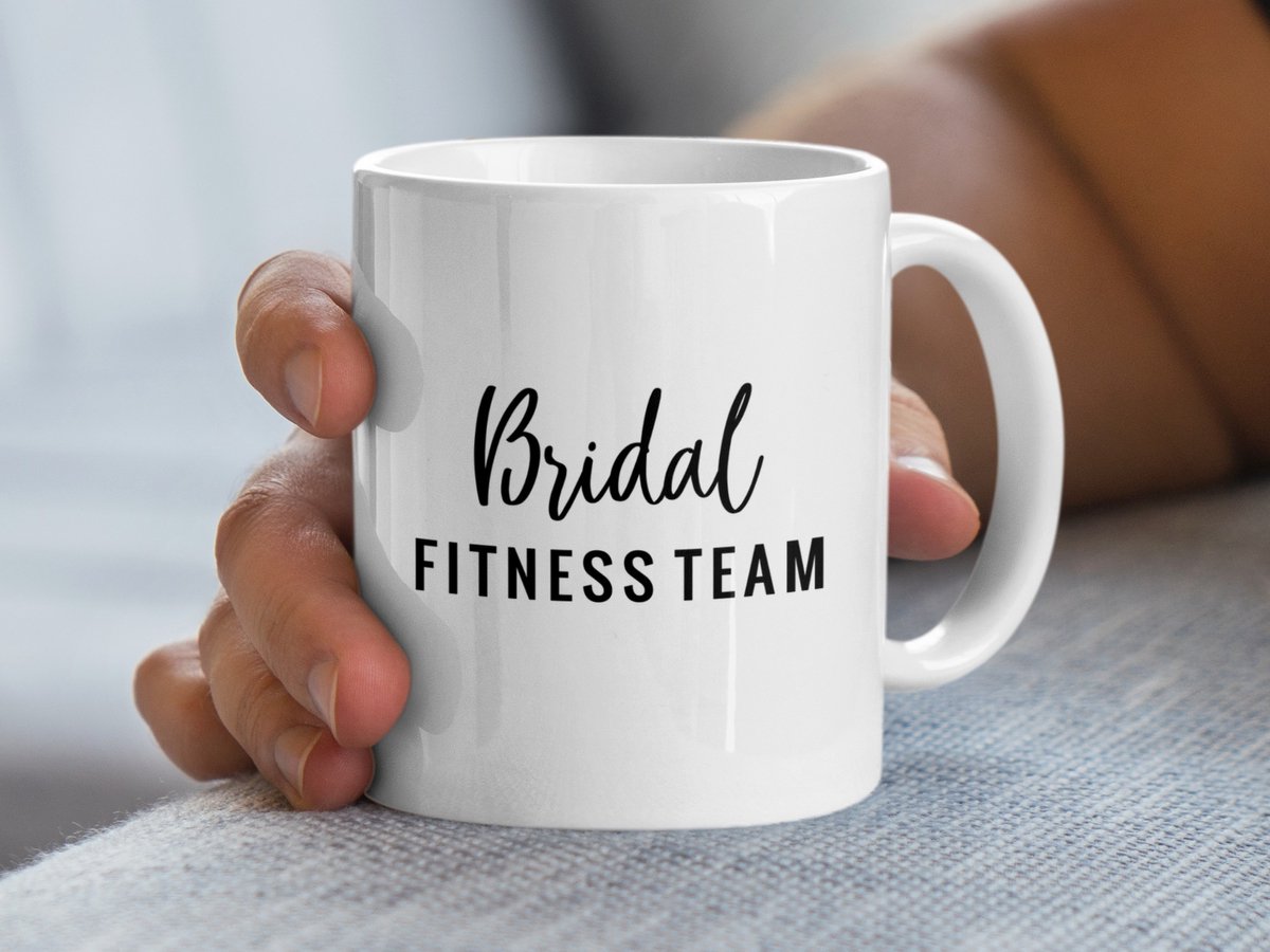 Bruids Fitness Team Mok, Verloving Cadeau Idee, Bruid Douche Gunst, Huwelijksreis Vibes, Fitness Fan Mok, Grappige Mok