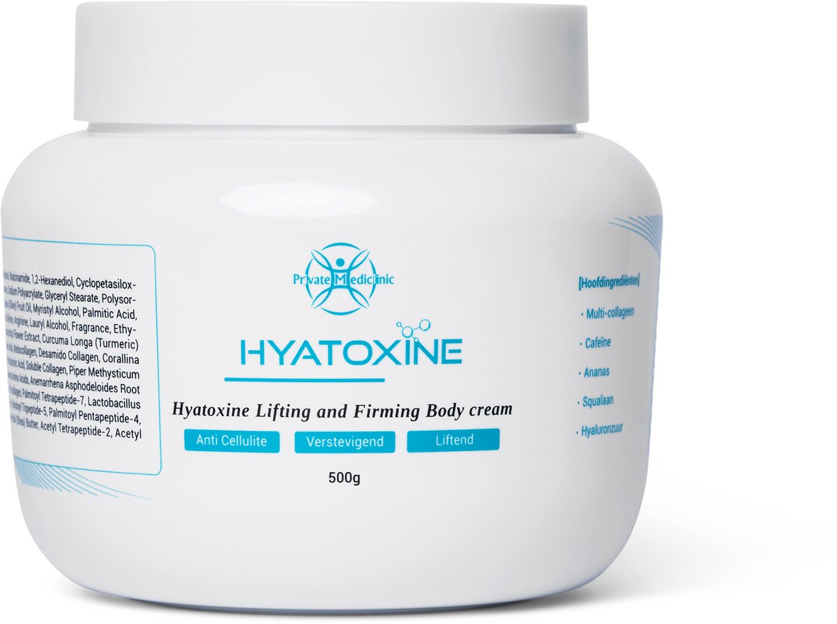Hyatoxine Lifting And Firming Body Cream - 500ml - met Multi-collageen en Hyaluronzuur