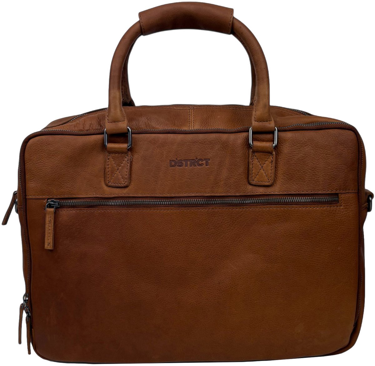 DSTRCT Laptoptas / Werktas - - 17 inch - Leer - Preston Park - Cognac