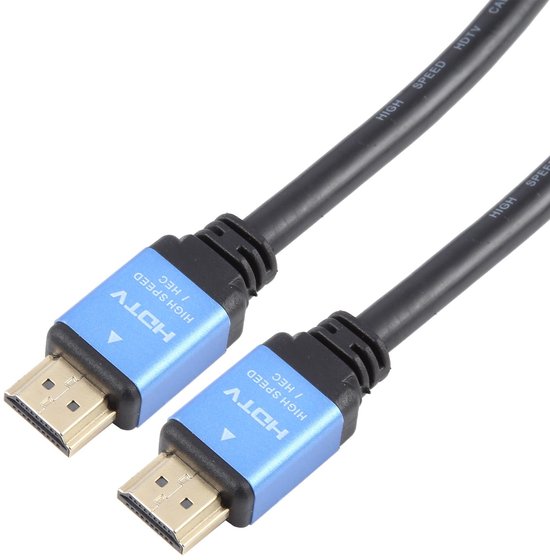 Câble HDMI 10 mètres 4K - HDMI vers HDMI - Version 2.0 - Haute vitesse - Câble HDMI 19 broches mâle vers HDMI 19 broches mâle - Ligne bleue