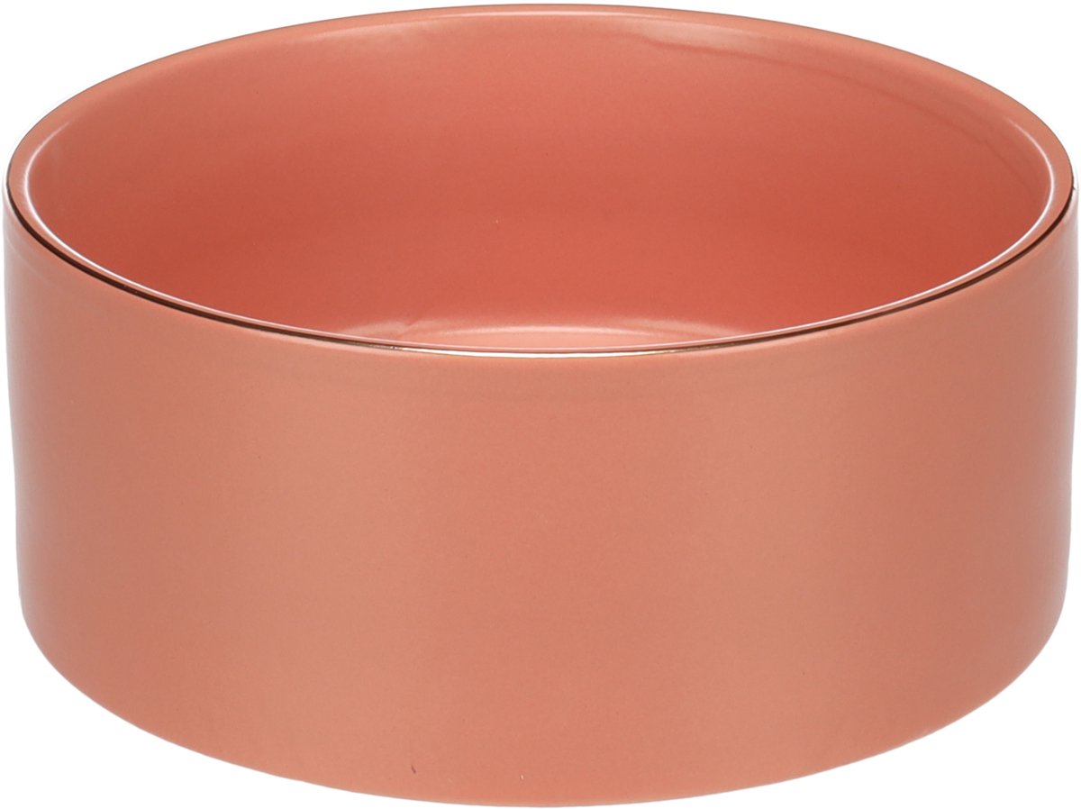 Voerbak hond – drinkbak hond – eetbak hond keramiek – topkwaliteit geglazuurde keramiek! – Ø18 cm – 1,2L – Flamingo eet- en drinkpot Eram roze
