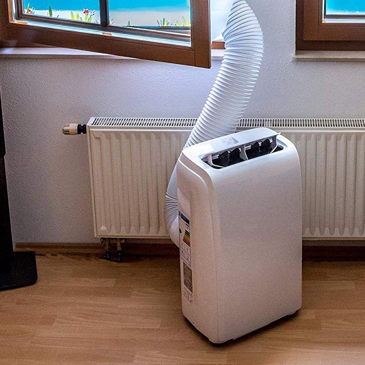 Draagbare airconditionerslang - Uitlaatslang draagbare airconditioner - Afvoerslang Airco Universele - PVC afvoerslang - airconditioningsslangverlenging - Vervangende Onderdelen Airconditioner - 150×13cm – foto 4