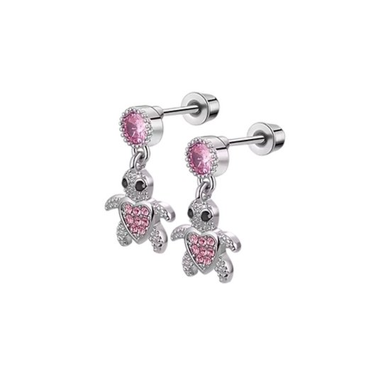 Boucles Boucles d'oreilles pendantes hypoallergéniques Kinder Tortue