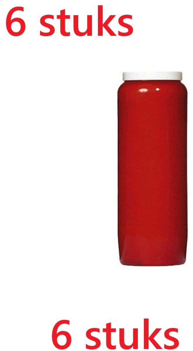 Spaas noveenkaarsen rood *** 6 STUKS *** 9 dagen branders - uitstekende kwaliteit