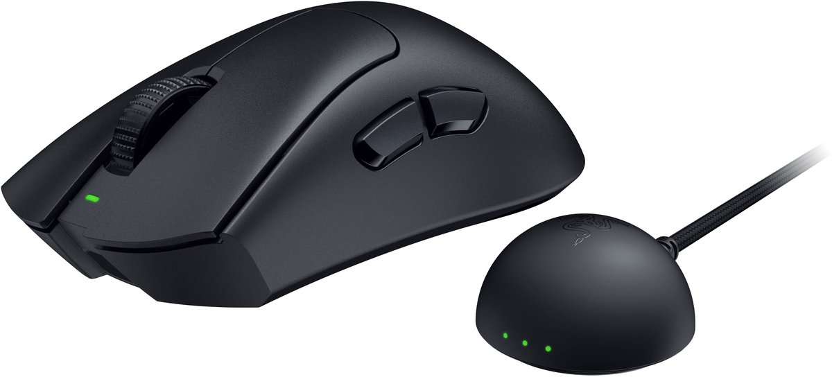 Razer DeathAdder V4 Pro - Draadloze Gaming Muis - Ultralicht 56 g - 45.000 DPI - Optisch - Zwart thumbnail 2