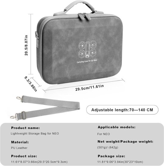 Draagtas voor DJI Mini 3 Pro JSVER Hard Shell Travel Storage Case Voor