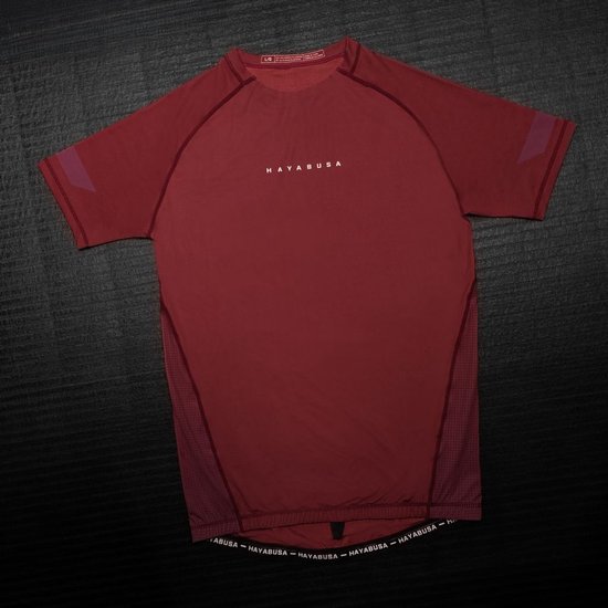 Rashguard manches courtes Hayabusa Core pour homme - Rouge foncé - Taille XXL